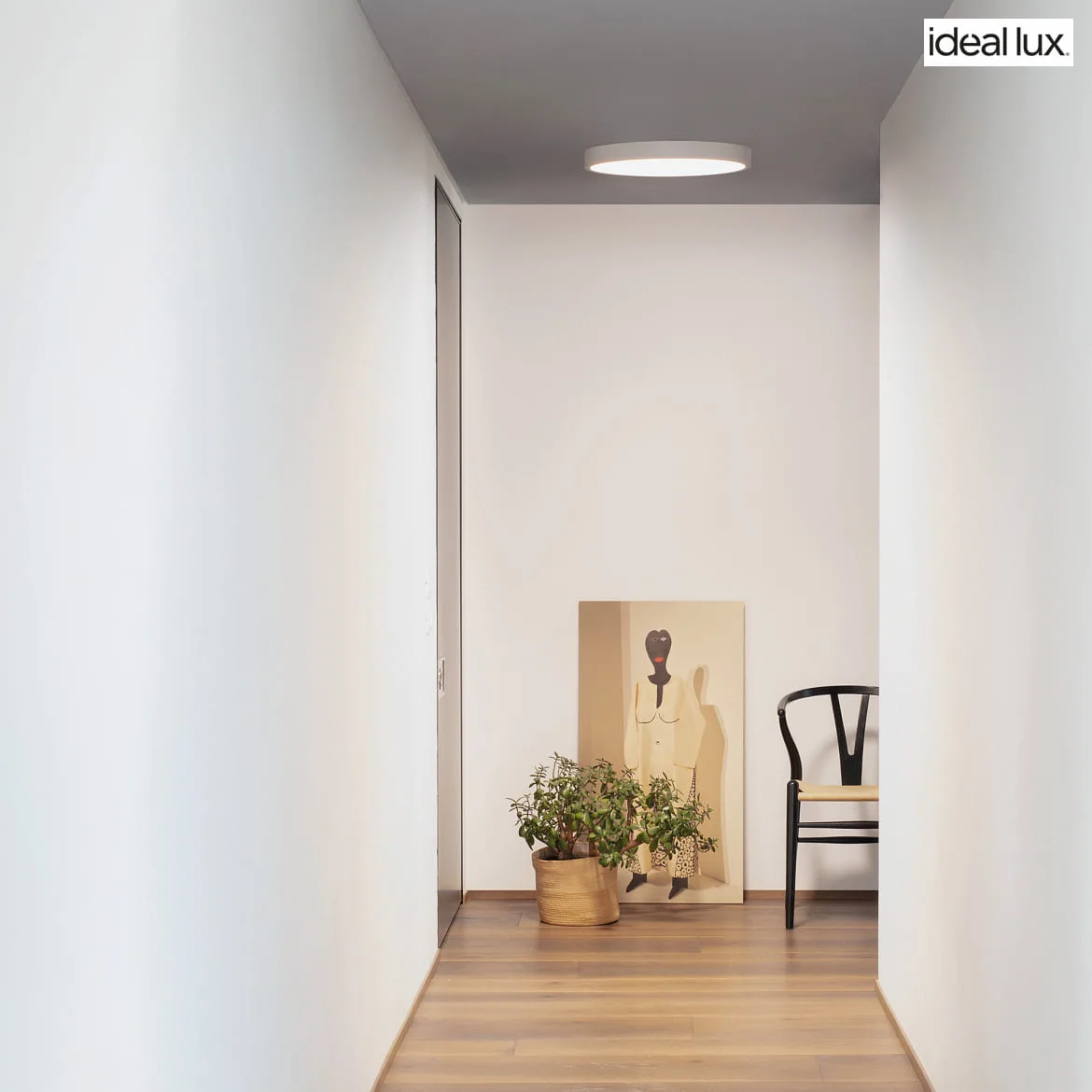 Ideal Lux LED Deckenleuchte RAY, rund, Ø 60cm, 80°, 43W, 3000-4000K, 6450-6750lm, CRI>90, IP44, weiß Ideal Lux LED Deckenleuchte RAY, rund, Ø 60cm, 80°, 43W, 3000-4000K, 6450-6750lm, CRI>90, IP44, weiß