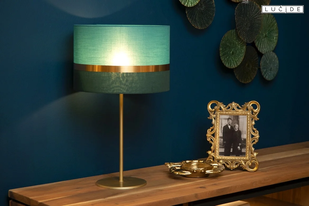 Lucide table lamp EXTRAVAGANZA TUSSE round E14 IP20, green, gold Lucide table lamp EXTRAVAGANZA TUSSE round E14 IP20, green, gold