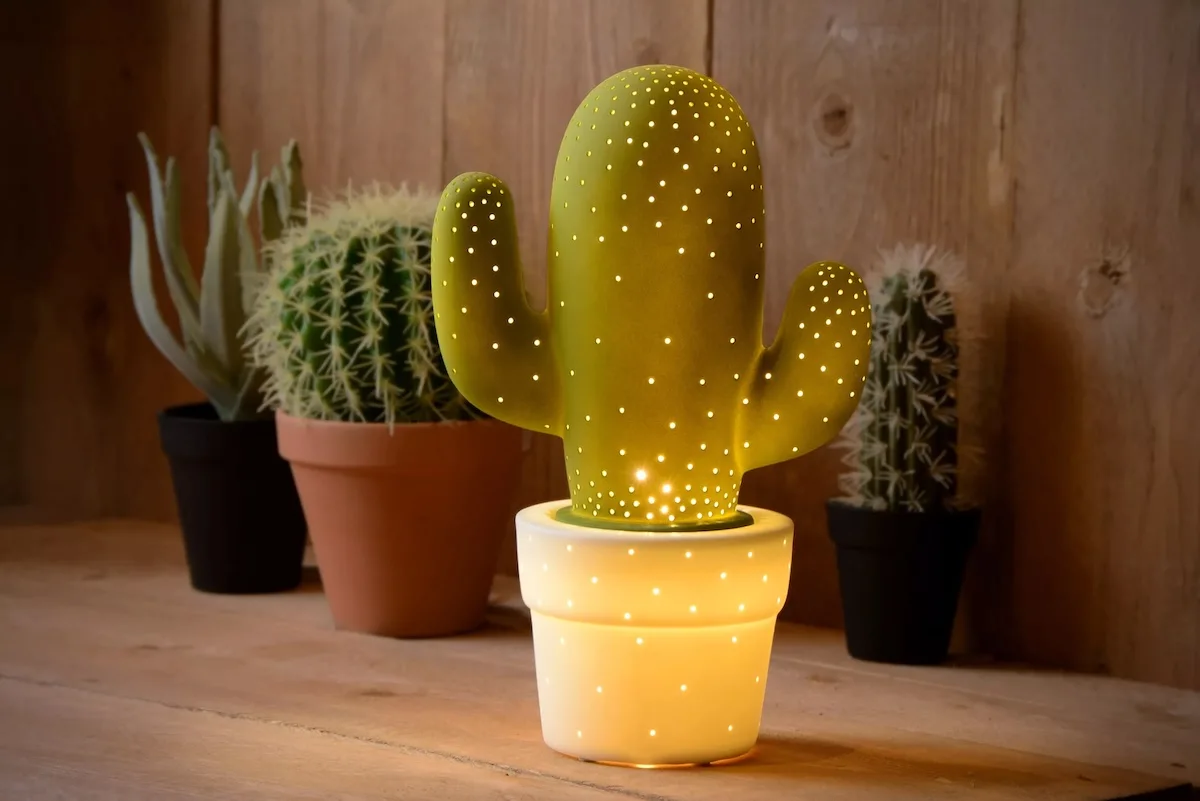 Lucide table lamp CACTUS E14 IP20, green Lucide table lamp CACTUS E14 IP20, green