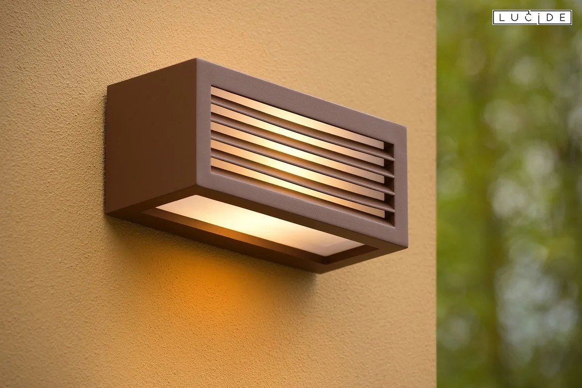 Lucide wall luminaire DIMO square E27 IP54, rust Lucide wall luminaire DIMO square E27 IP54, rust