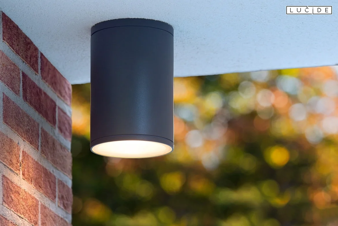 Lucide spot TUBIX cylindrical E27 IP54, anthracite Lucide spot TUBIX cylindrical E27 IP54, anthracite