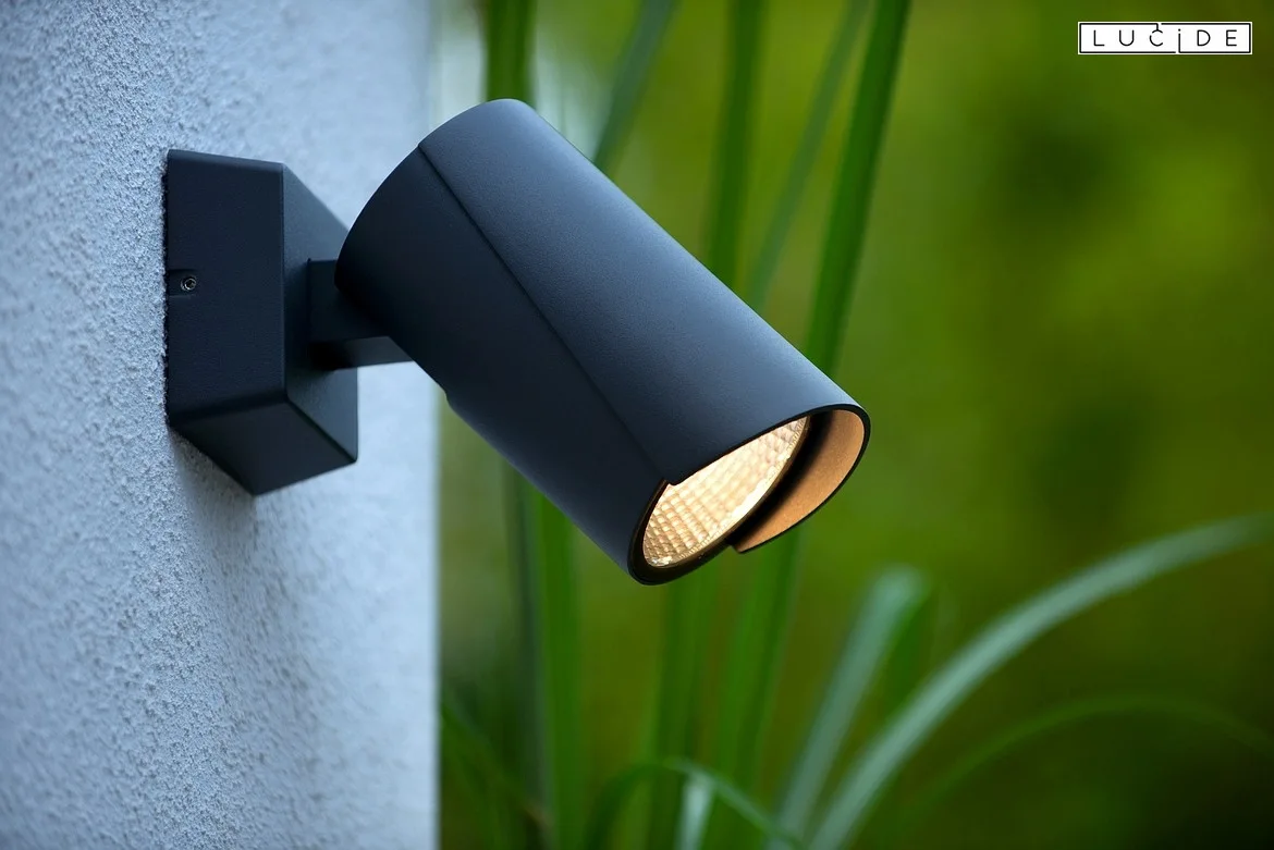 Lucide spot MANAL LED cylindrical, rotatable IP65, anthracite Lucide spot MANAL LED cylindrical, rotatable IP65, anthracite