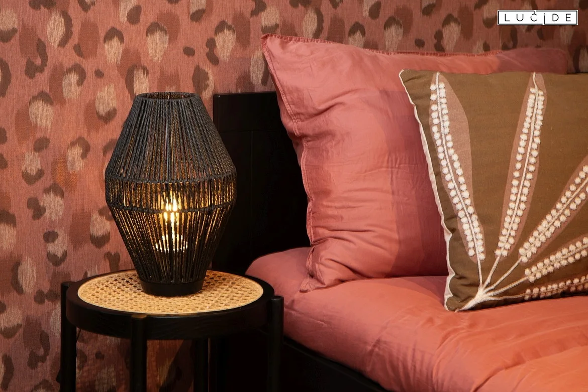 Lucide table lamp CORDULLE square E27 IP20, black Lucide table lamp CORDULLE square E27 IP20, black