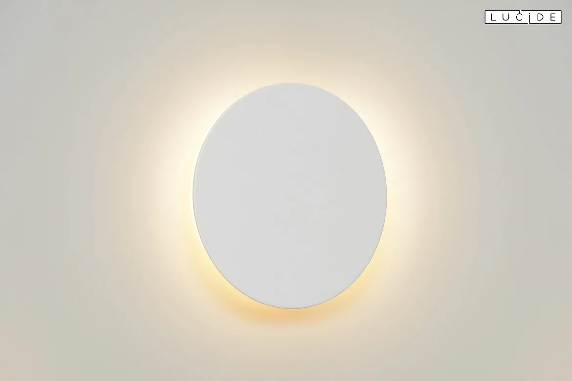 Lucide wall luminaire EKLYPS LED round IP20, white Lucide wall luminaire EKLYPS LED round IP20, white