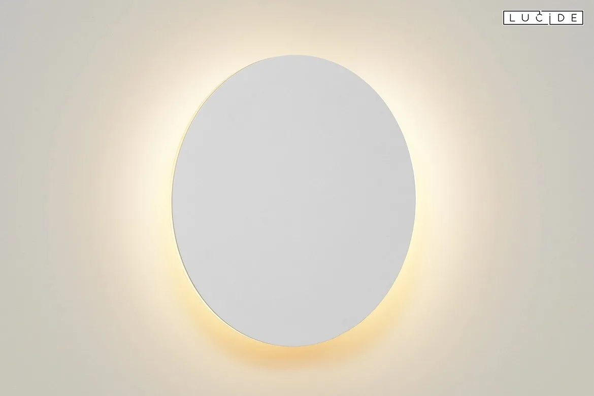 Lucide wall luminaire EKLYPS LED round IP20, white Lucide wall luminaire EKLYPS LED round IP20, white