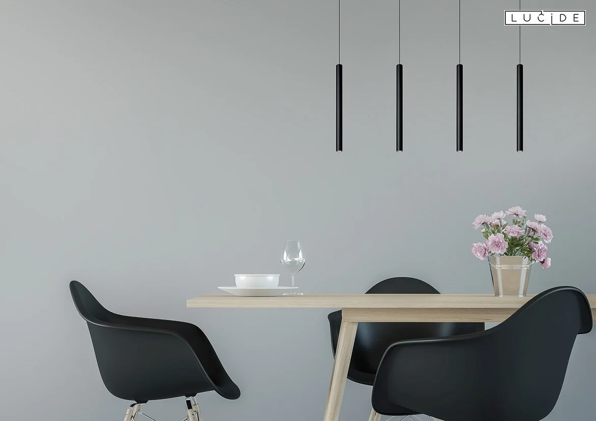 Lucide pendant luminaire LORENZ LED 4 flames IP20, black dimmable Lucide pendant luminaire LORENZ LED 4 flames IP20, black dimmable