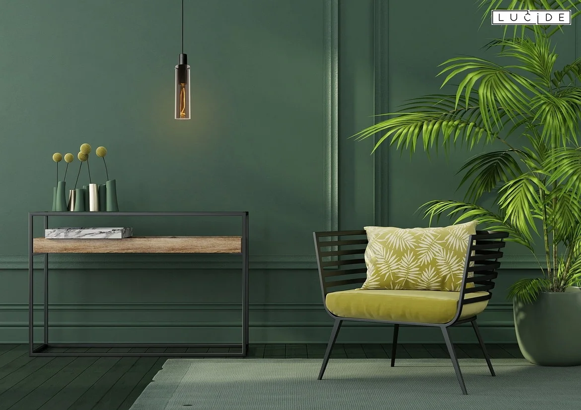 Lucide pendant luminaire ORLANDO cylindrical E27 IP20, smoky colour, black Lucide pendant luminaire ORLANDO cylindrical E27 IP20, smoky colour, black