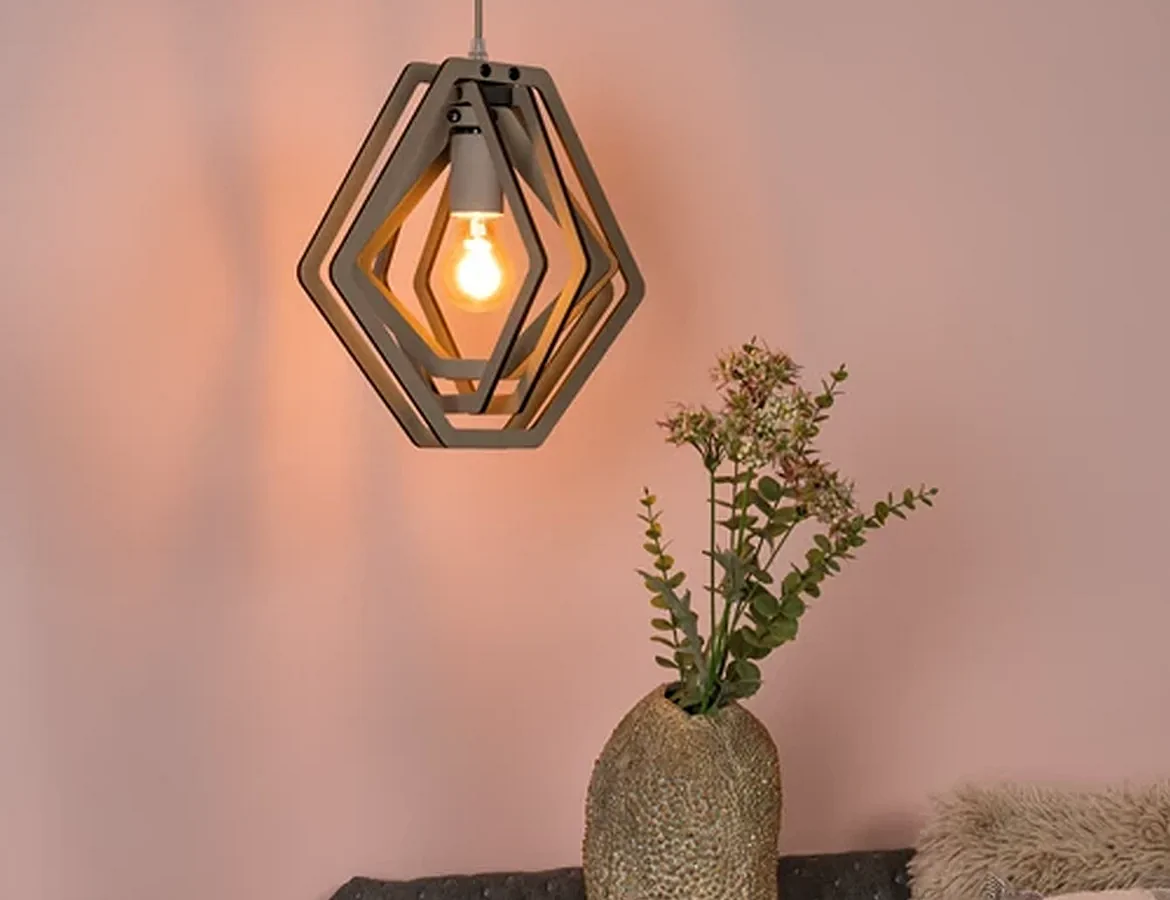 Lucide pendant luminaire MAURO adjustable, with lamp socket E27 IP20, taupe Lucide pendant luminaire MAURO adjustable, with lamp socket E27 IP20, taupe