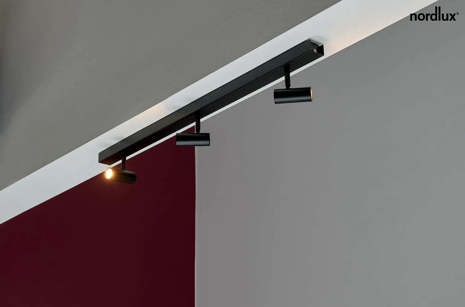 Nordlux LED Ceiling luminaire OMARI Spot track, 3 flames, 3,2W, 2700K, black Nordlux LED Ceiling luminaire OMARI Spot track, 3 flames, 3,2W, 2700K, black