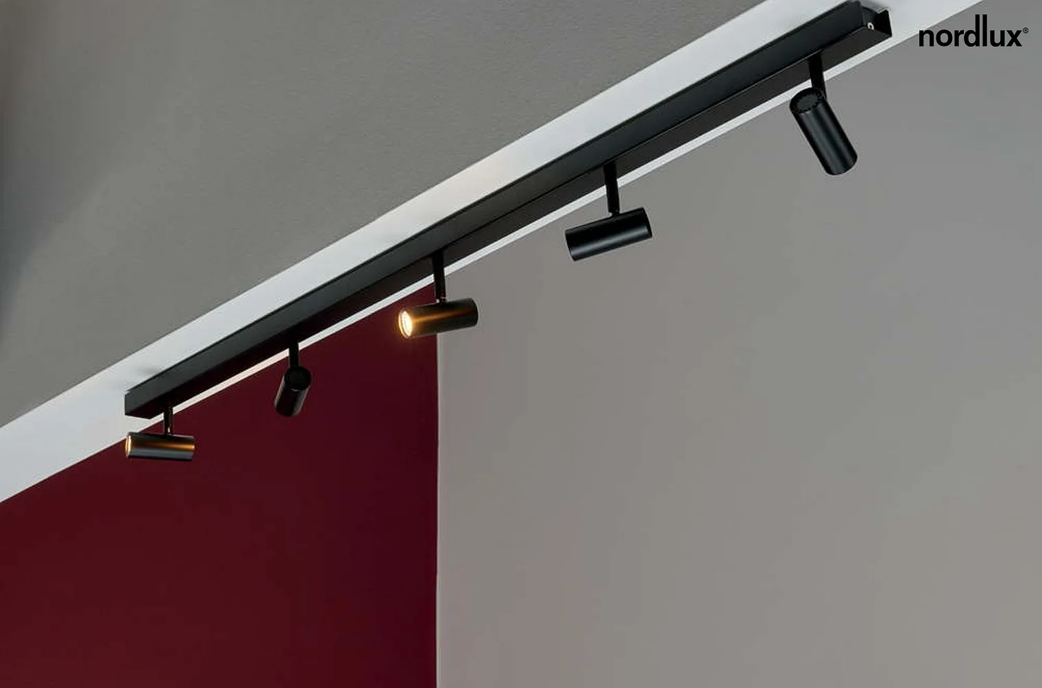 Nordlux LED Ceiling luminaire OMARI Spot track, 5 flames, 3,2W, 2700K, black Nordlux LED Ceiling luminaire OMARI Spot track, 5 flames, 3,2W, 2700K, black