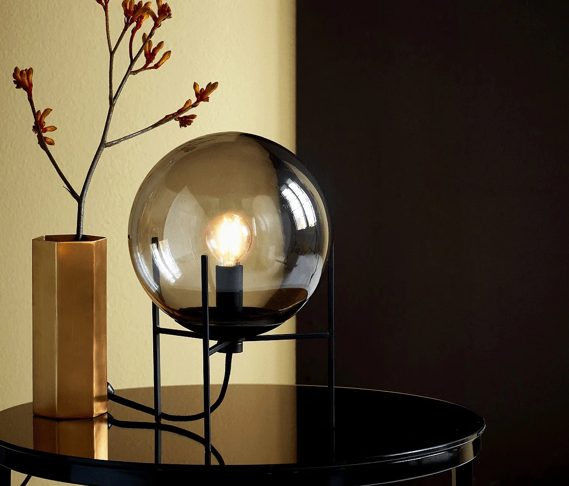 Nordlux Table lamp ALTON, E14, IP20, black/smoky Nordlux Table lamp ALTON, E14, IP20, black/smoky