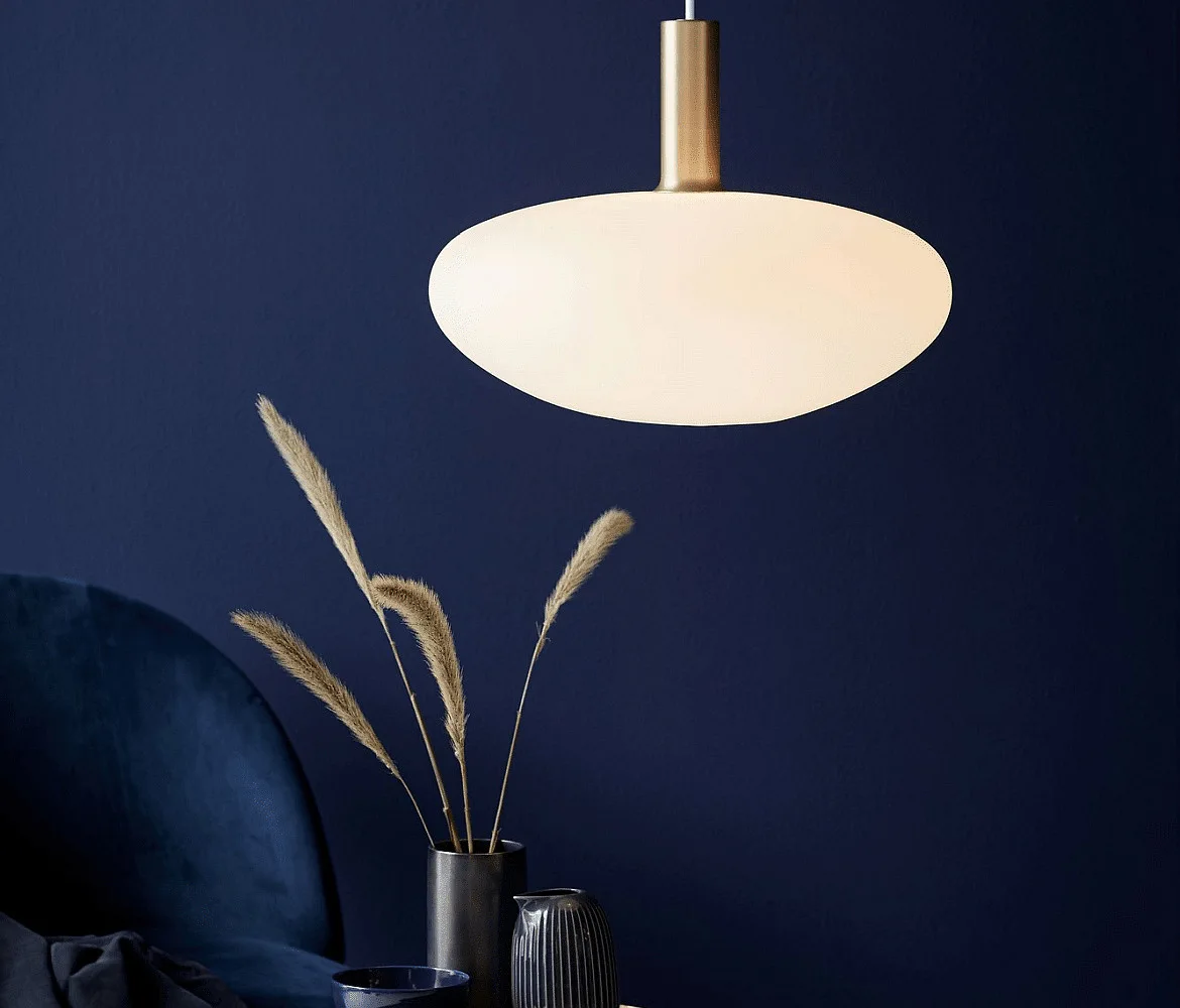Nordlux Pendant luminaire ALTON 35, E27, canopy black, glass opal white, cable white Nordlux Pendant luminaire ALTON 35, E27, canopy black, glass opal white, cable white