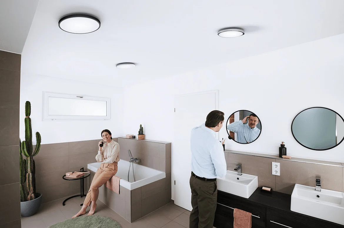 Ledvance LED Bad-Aufbauleuchte SMART+ WIFI ORBIS DISC, IP44, Ø 50cm, 32W 3000-6500K 2700lm 110°, schwarz Ledvance LED Bad-Aufbauleuchte SMART+ WIFI ORBIS DISC, IP44, Ø 50cm, 32W 3000-6500K 2700lm 110°, schwarz