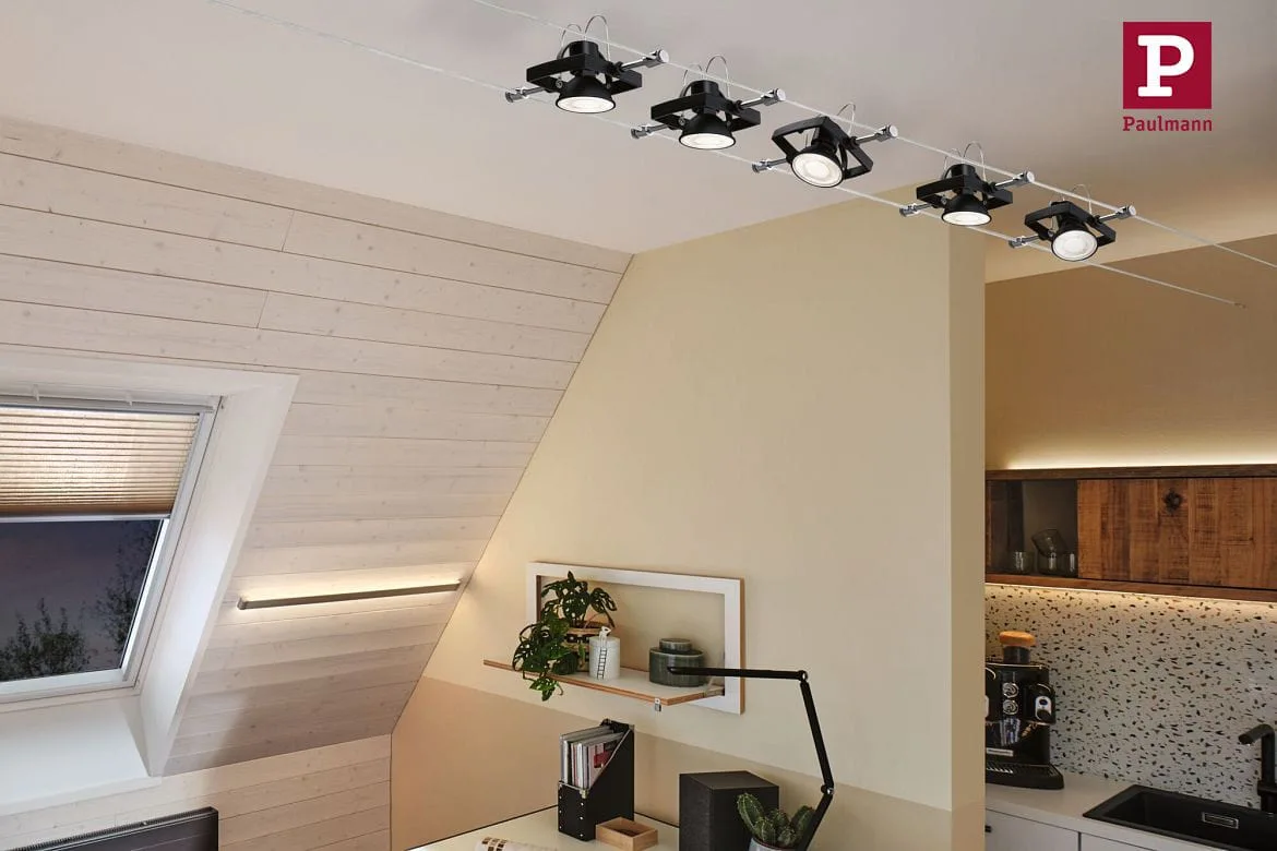 Paulmann LED NV-Reflektorlampe, 12V, GU5.3, 6.5W 2700K 445lm 36°, dimmbar, schwarz matt Paulmann LED NV-Reflektorlampe, 12V, GU5.3, 6.5W 2700K 445lm 36°, dimmbar, schwarz matt
