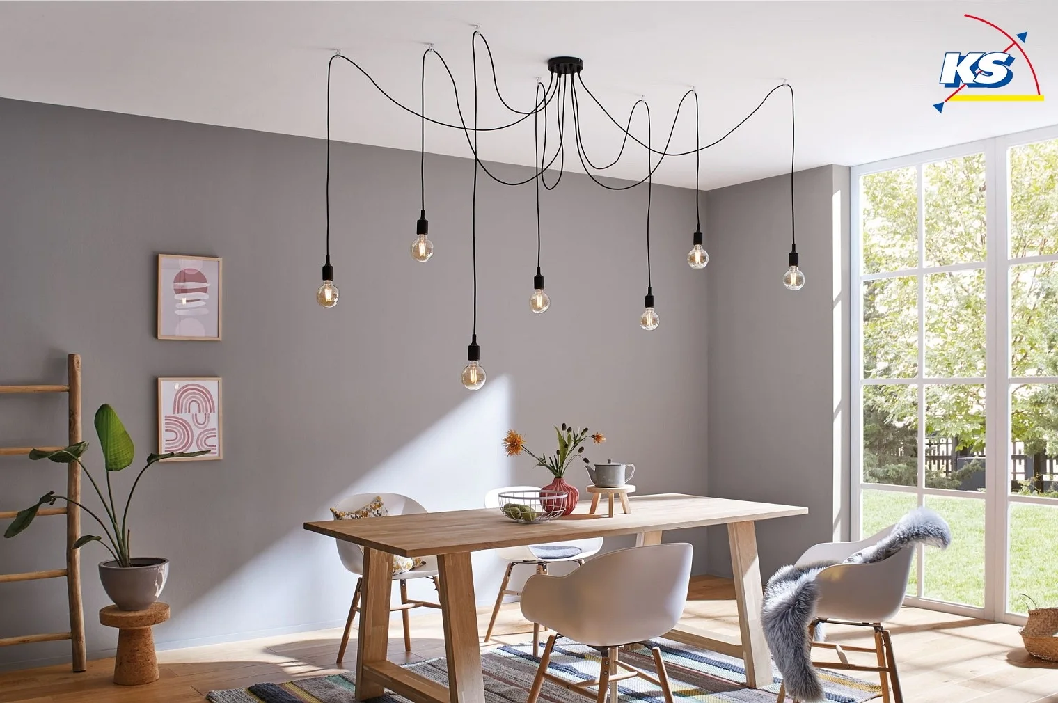 Paulmann Pendelleuchte NEORDIC KETIL, 7-flammig, 7x E27 max. 20W, individuell, schwarz Paulmann Pendelleuchte NEORDIC KETIL, 7-flammig, 7x E27 max. 20W, individuell, schwarz