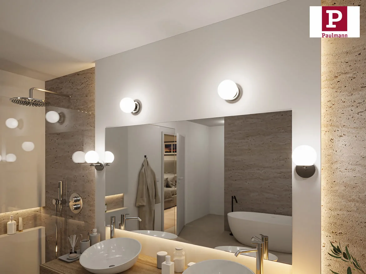 Paulmann LED Wandleuchte GOVE Badleuchte, 5W, IP44, Glas satiniert, chrom Paulmann LED Wandleuchte GOVE Badleuchte, 5W, IP44, Glas satiniert, chrom