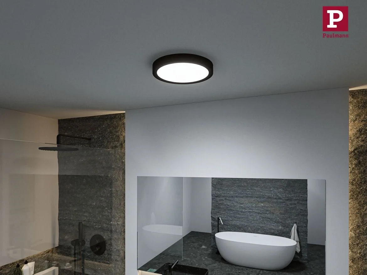Paulmann LED Deckenleuchte / Badleuchte TEGA, IP44, 22.5W 3000/4000/6500K (White Switch) 1200lm, schaltbar, schwarz Paulmann LED Deckenleuchte / Badleuchte TEGA, IP44, 22.5W 3000/4000/6500K (White Switch) 1200lm, schaltbar, schwarz