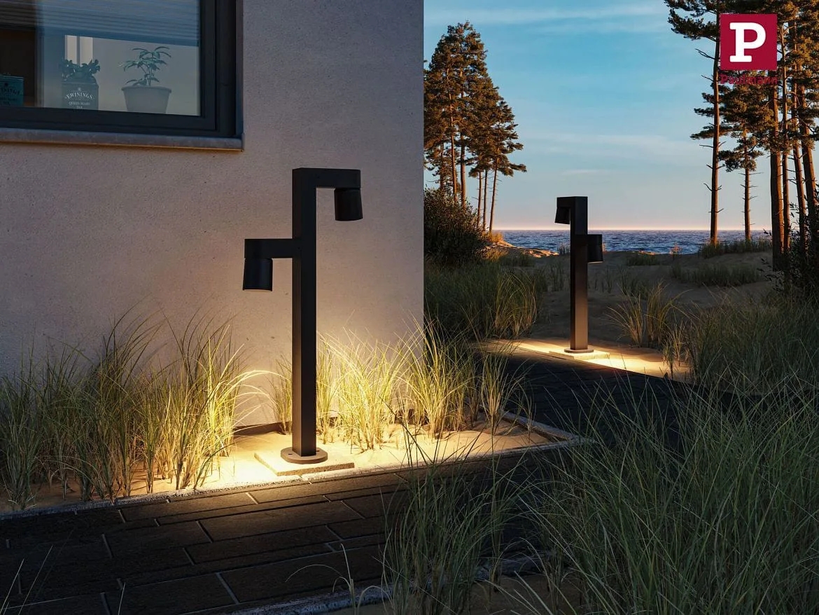 Paulmann Outdoor LED Pollerleuchte KIMU, IP44, 230V, 2-flammig, CRi>90, schaltbar, kardanisch, anthrazit, 2x 7.8W 3000K 500lm 70° Paulmann Outdoor LED Pollerleuchte KIMU, IP44, 230V, 2-flammig, CRi>90, schaltbar, kardanisch, anthrazit, 2x 7.8W 3000K 500lm 70°