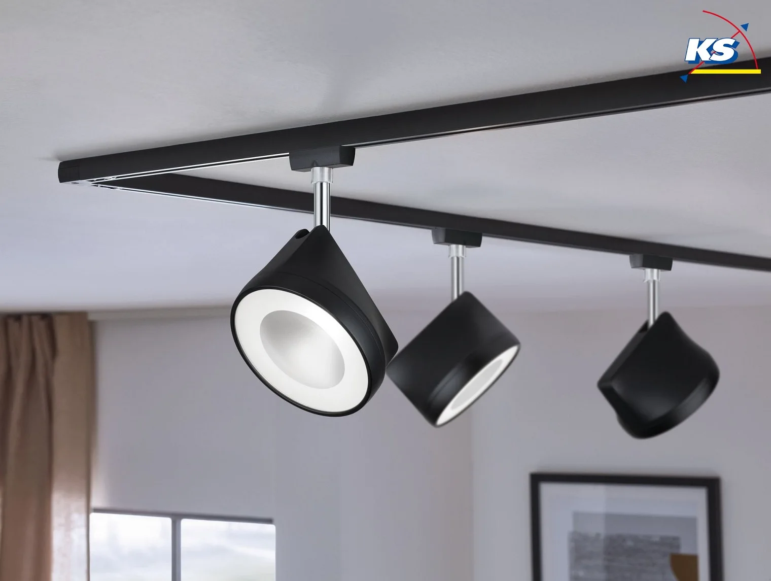 Paulmann URail LED Spot ARENA, 230V, 15W 4000K 890lm 82°, rotatable and tiltable, dimmable, black matt / chrome Paulmann URail LED Spot ARENA, 230V, 15W 4000K 890lm 82°, rotatable and tiltable, dimmable, black matt / chrome