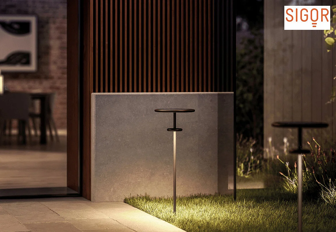 SIGOR LED Akku-Solarleuchte KLEWE PLANET B, IP65, 100 / 120 / 160cm, mit Sensor, 3.2W 3000K 205lm, 3-step dimmbar, graphitgrau SIGOR LED Akku-Solarleuchte KLEWE PLANET B, IP65, 100 / 120 / 160cm, mit Sensor, 3.2W 3000K 205lm, 3-step dimmbar, graphitgrau