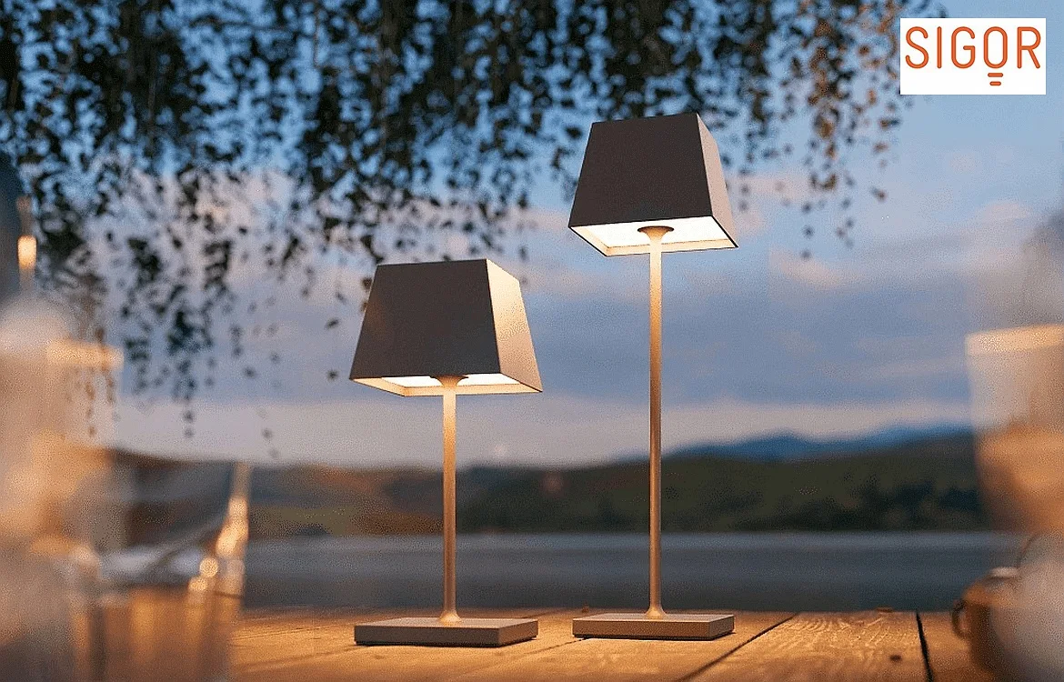 SIGOR LED Akku-Tischleuchte NUINDIE, IP54, 2.2W 2200K/2700K (Flex-Mood) 168/197lm, eckig, dimmbar, graphitgrau SIGOR LED Akku-Tischleuchte NUINDIE, IP54, 2.2W 2200K/2700K (Flex-Mood) 168/197lm, eckig, dimmbar, graphitgrau