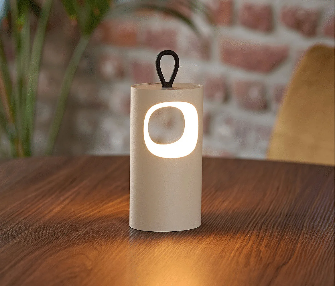 SIGOR Mobile LED-Akku-Tischleuchte LUNARI, IP44, 1.4W 2200K/2700K (FlexMood) 90/100lm, mit Touch-Dimmer + USB-C, dünenbeige SIGOR Mobile LED-Akku-Tischleuchte LUNARI, IP44, 1.4W 2200K/2700K (FlexMood) 90/100lm, mit Touch-Dimmer + USB-C, dünenbeige