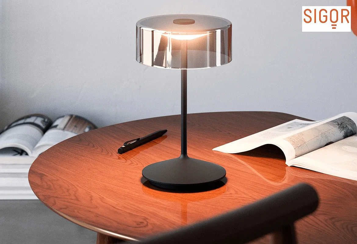 SIGOR LED Akku-Glasleuchte NUMOTION, IP54, 2.2W 2200/2700K (Flex-Mood) 140/160lm, mit Touch-Dimmer, nachtschwarz / Rauch SIGOR LED Akku-Glasleuchte NUMOTION, IP54, 2.2W 2200/2700K (Flex-Mood) 140/160lm, mit Touch-Dimmer, nachtschwarz / Rauch