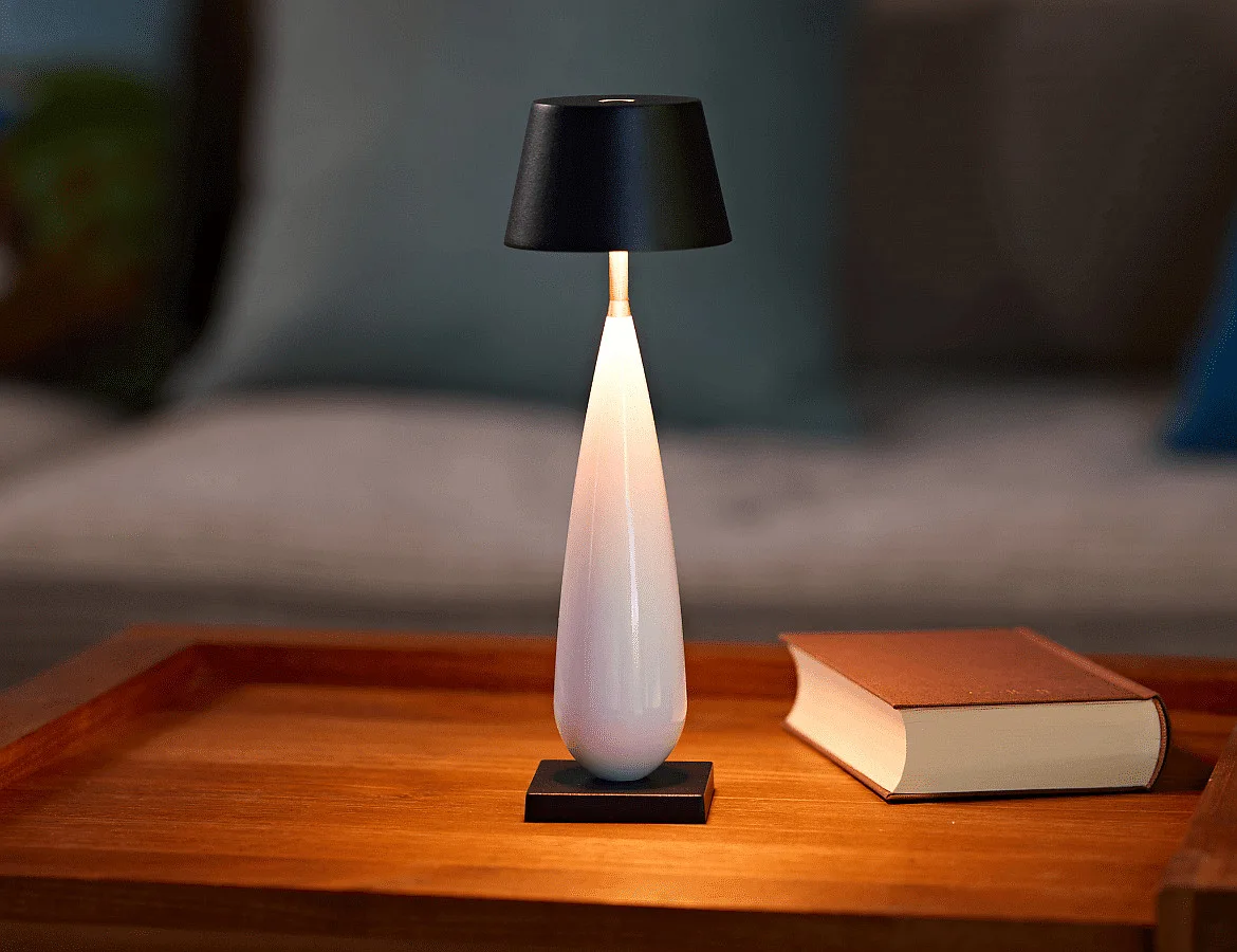 SIGOR LED Akku-Tischleuchte THALA, 2.3W 2200K/2700K (Flex-Mood), mit Touch-Dimmer, IP65, keramikweiß/nachtschwarz SIGOR LED Akku-Tischleuchte THALA, 2.3W 2200K/2700K (Flex-Mood), mit Touch-Dimmer, IP65, keramikweiß/nachtschwarz
