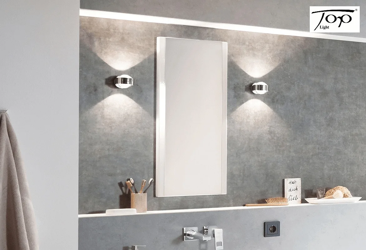 Top Light LED Wandleuchte PUK MINI WALL, Up/Down, Ø 8cm, 16W 2700K, CRi 90, dimmbar, starr, ohne Linse, chrom Top Light LED Wandleuchte PUK MINI WALL, Up/Down, Ø 8cm, 16W 2700K, CRi 90, dimmbar, starr, ohne Linse, chrom