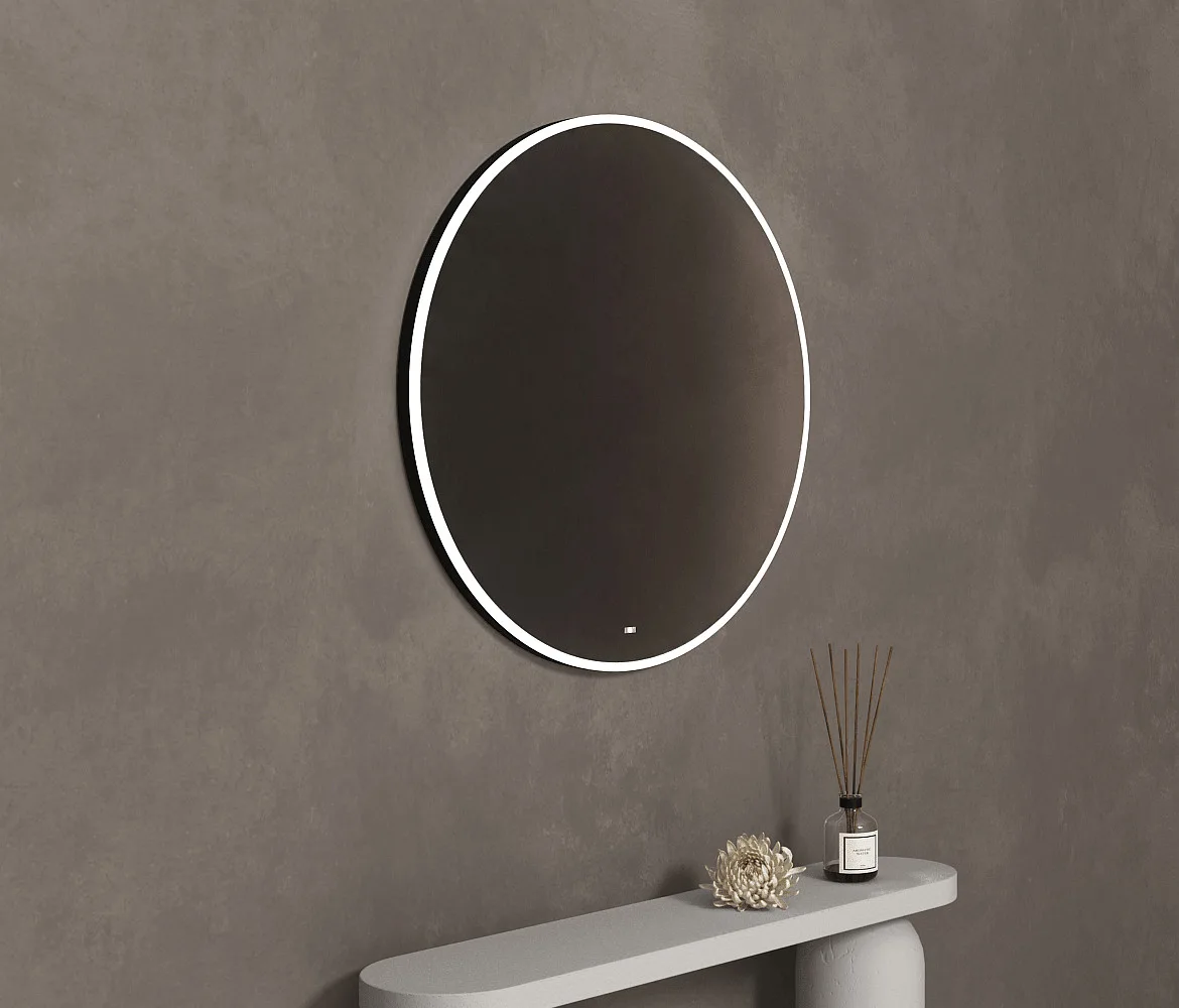 Top Light Spiegel mit Beleuchtung FRAME CIRCLE IP20, schwarz matt dimmbar Top Light Spiegel mit Beleuchtung FRAME CIRCLE IP20, schwarz matt dimmbar