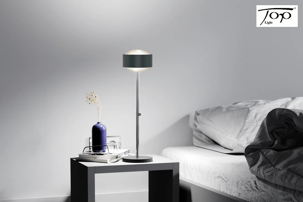 Top Light LED Tischleuchte PUK MAXX EYE TABLE, Ø 12cm, Up/Down, 20W 2700K, CRi 95, starr, ohne Linse, anthrazit matt/chrom Top Light LED Tischleuchte PUK MAXX EYE TABLE, Ø 12cm, Up/Down, 20W 2700K, CRi 95, starr, ohne Linse, anthrazit matt/chrom