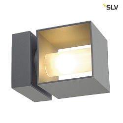 SQUARE TURN, QT14, Outdoor Wall luminaire, silver grey, max. 42W, IP44