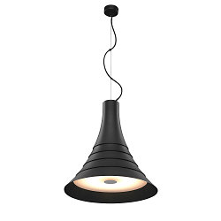 Premium LED Pendant luminaire BATO 45 PD, � 45cm, 30W 2500K 1900lm 100�, TRIAC dimmable, black