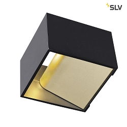 LOGS IN LED Wall luminaire, black/brass