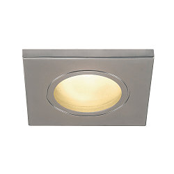 Outdoor Ceiling recessed luminaire DOLIX OUT, GU10, QPAR51, IP65, � 68mm, square, matt chrome