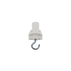 3-Phase adapter with hook for S-TRACK 3-Phase high-voltage track, traffic white RAL 9016