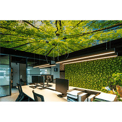 LED Profil-Pendelleuchte GLENOS, 100.5cm, UGR < 28, dimmbar 1-10V, 43W 3000K 2850lm, Mattschwarz