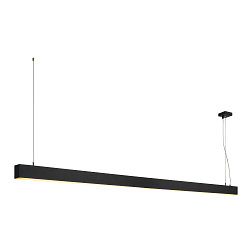 LED Pendelleuchte GLENOS, 200.5cm, UGR , 85W 3000K 5700lm, Mattschwarz