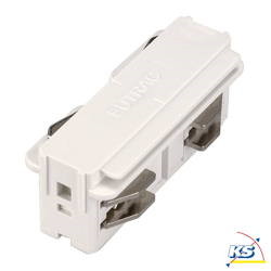 Straight coupler electrically for 3-Phase High voltage Track, white
