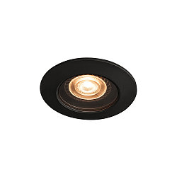 Outdoor Ceiling recessed luminaire VARU QPAR51 DL, GU10, Mounting � 7.5cm, IP20/65, black