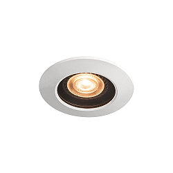 Outdoor Ceiling recessed luminaire VARU QPAR51 DL, GU10, Mounting � 7.5cm, IP20/65, black / white