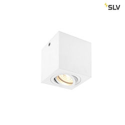 Ceiling luminaire TRILEDO Single, GU10 QPAR51, 30 swiveling, cuboid, white