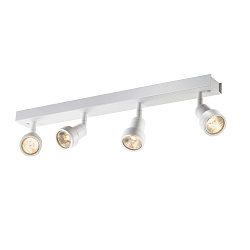 Wand- und Deckenleuchte PURI CW, Quad, 4x GU10 QPAR51, mit Dekoringen, Wei�
