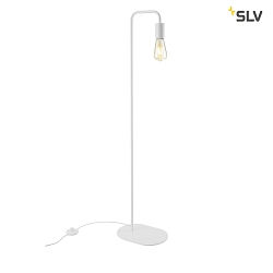 Floor lamp FITU FL, E27, with switch, white