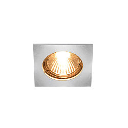 Ceiling recessed luminaire PIKA, GU10 QPAR51, square, fixed, chrome