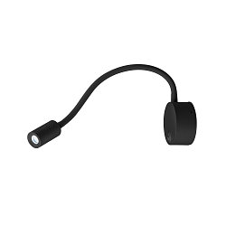 Premium-LED Displayleuchte DIO FLEX PLATE, mit Flex-Arm und Schalter, 1.9W 45°, 4000K 70lm, Schwarz