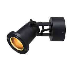 Outdoor Wand-/Deckenstrahler NAUTILUS WL-CL, IP54 IK02, GU10 QPAR51 max. 11W, dreh- und schwenkbar, Schwarz matt