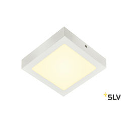 LED Wall / Ceiling luminaire SENSER 18 CW, square, 880lm, IP20, white, 12W, 3000K