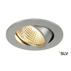 LED Ceiling recessed spot NEW TRIA 68 I CS LED, round, 5,3W, 38, 300lm, incl. driver and clip springs, 2700K, silver
