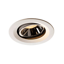 LED Ceiling recessed luminaire NUMINOS DL M, 3000K, IP20, rotatable / pivotable, 40�, 1550lm, UGR 17, white/chrome